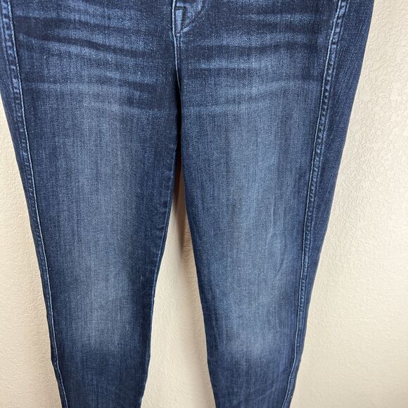 Ayr‎ Jeans Women 28 The Riser Dark Wash High Rise Skinny Jeans Raw Hem - Picture 4 of 14